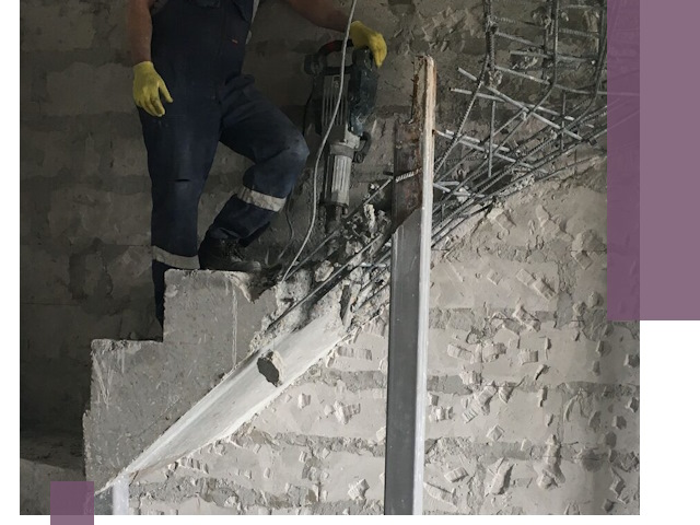 Демонтаж металлических и бетонных лестниц в Соликамске