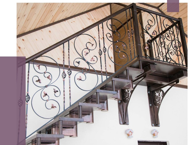 Кованые лестницы в Соликамске от 80379 руб. под ключ