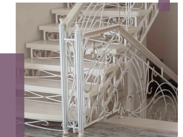 Изготовление кованых лестниц на заказ в Соликамске от 87593 руб. | ПРОЛЁТ-Слк