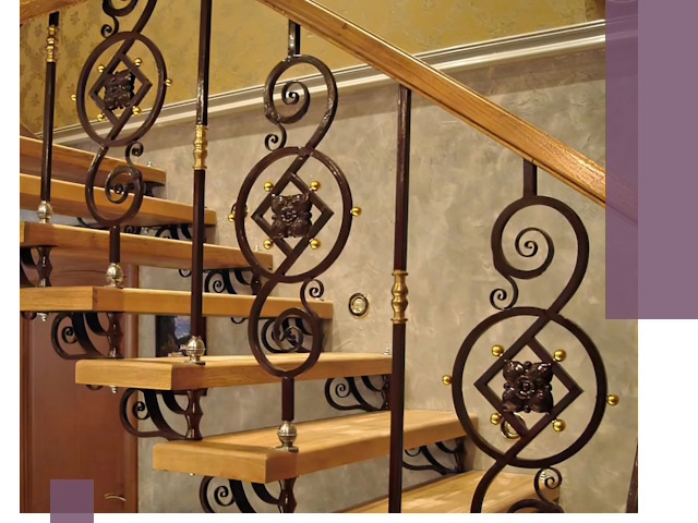 Изготовление кованых лестниц под ключ в Соликамске