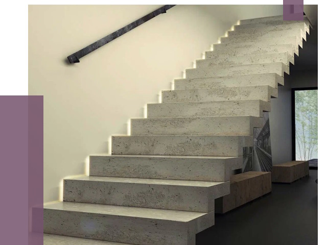 Облицовка бетонных лестниц в Соликамске от 4637 руб/м2 