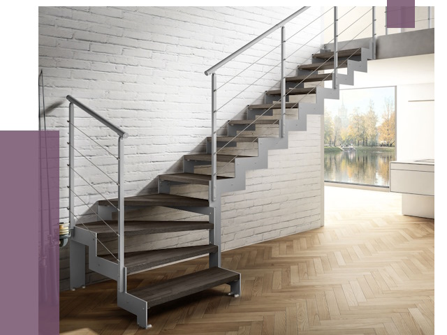 Г-образные лестницы под ключ в Соликамске от 37356 руб. | ПРОЛЁТ-Слк
