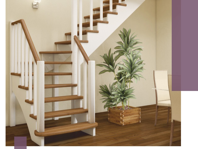 Г-образные лестницы под ключ в Соликамске — изготовление и монтаж