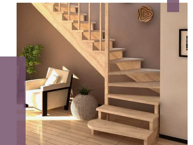 Изготовление Г-образных лестниц в Соликамске от 19064 руб. 