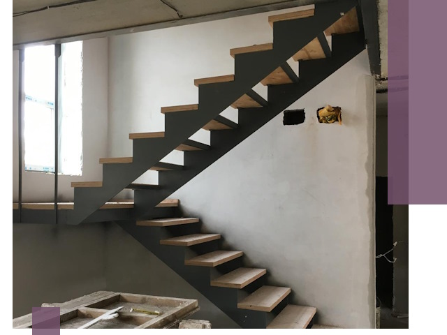 Изготовление лестниц на металлокаркасе в Соликамске от производителя