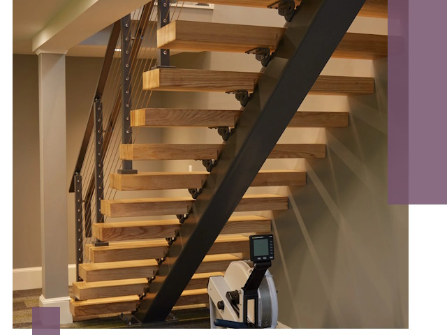 Лестницы на монокосоурах под ключ в Соликамске - изготовление и монтаж