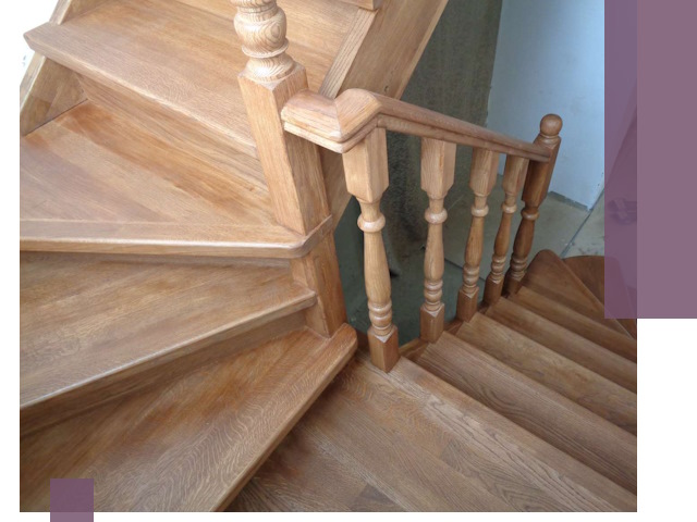 Дубовые лестницы под ключ в Соликамске: изготовление и монтаж
