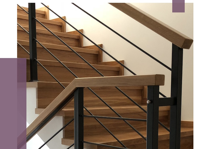 Обшивка металлической лестницы деревом в Соликамске от 4380 руб. 