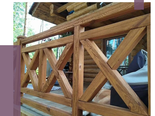 Деревянные перила под ключ в Соликамске от 7729 руб. 