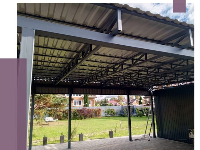 Монтаж навесов в Соликамске от 7420 руб. — установка навеса | ПРОЛЁТ-Слк