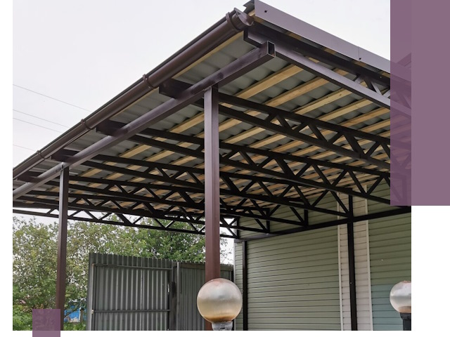 Навесы под ключ в Соликамске: изготовление, монтаж и гарантия