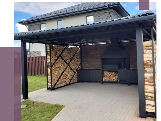 Навесы для барбекю в Соликамске от 12830 руб. под ключ | ПРОЛЁТ-Слк