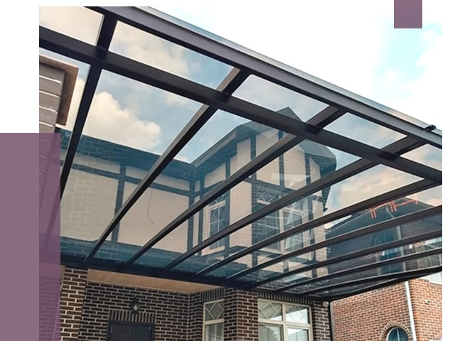 Навесы из поликарбоната в Соликамске от 8677 руб. под ключ — ПРОЛЁТ-Слк