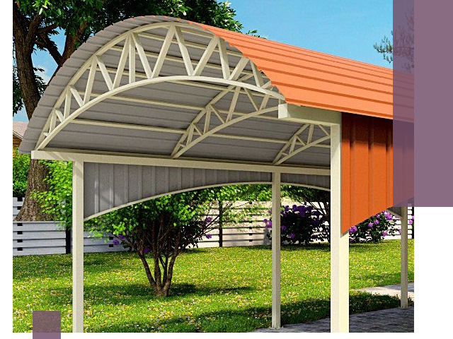 Навесы из профнастила под ключ в Соликамске — установка и монтаж