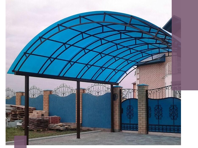 Арочные навесы под ключ в Соликамске — изготовление и монтаж