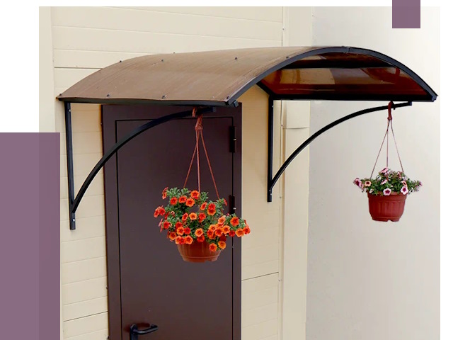 Козырьки над входом в Соликамске от 14942 руб.  | ПРОЛЁТ-Слк