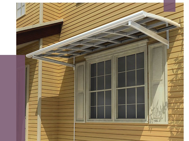 Козырьки над окнами в Соликамске от 7677 руб. — монтаж, покупки | ПРОЛЁТ-Слк