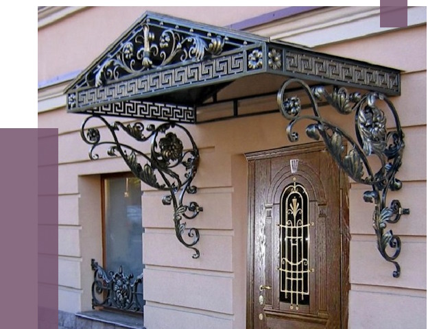 Кованые козырьки в Соликамске под ключ от 12830 руб. — ПРОЛЁТ