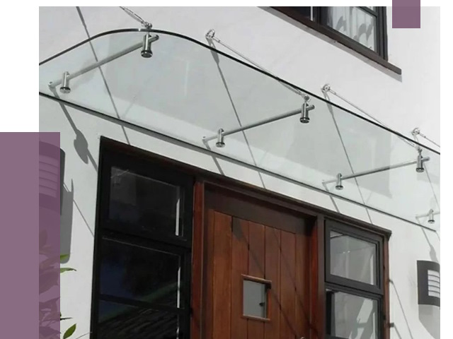 Стеклянные козырьки в Соликамске от 19064 руб. | ПРОЛЁТ-Слк