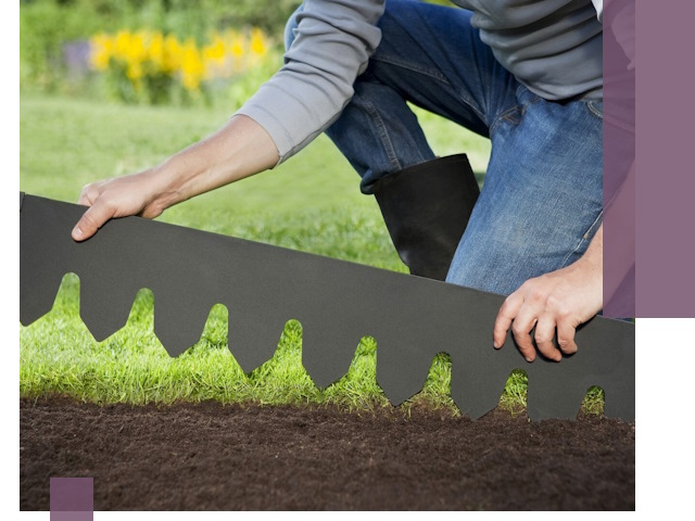 Металлические бордюры для газона в Соликамске — изготовление и монтаж