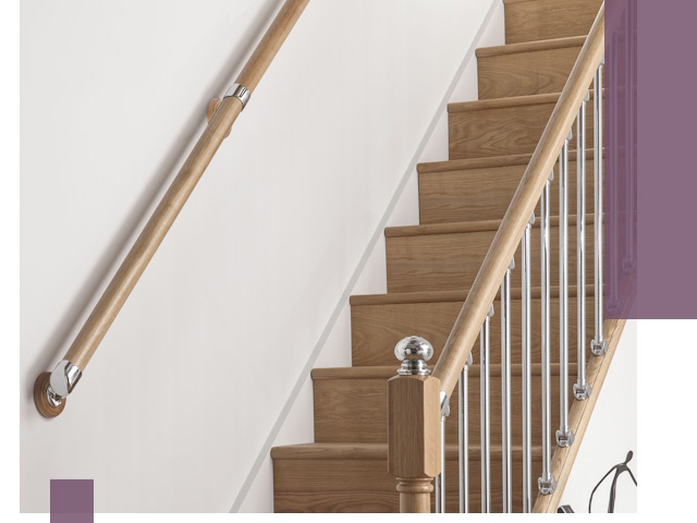 Пристенные поручни из стали и нержавейки под монтаж в Соликамске